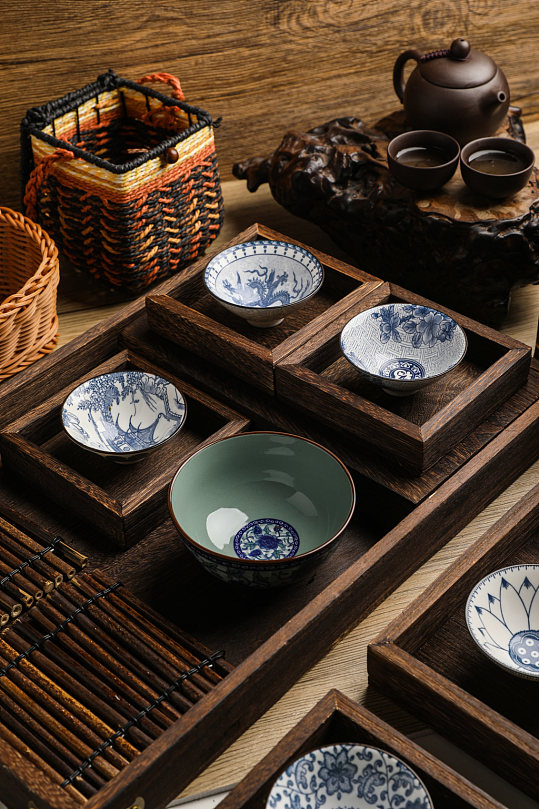 中式早餐摆设粥类美食摄影图片