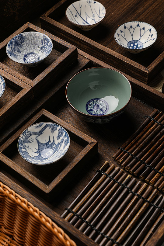 中式早餐摆设粥类美食摄影图片