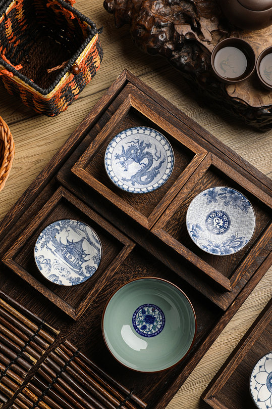 中式早餐摆设粥类美食摄影图片