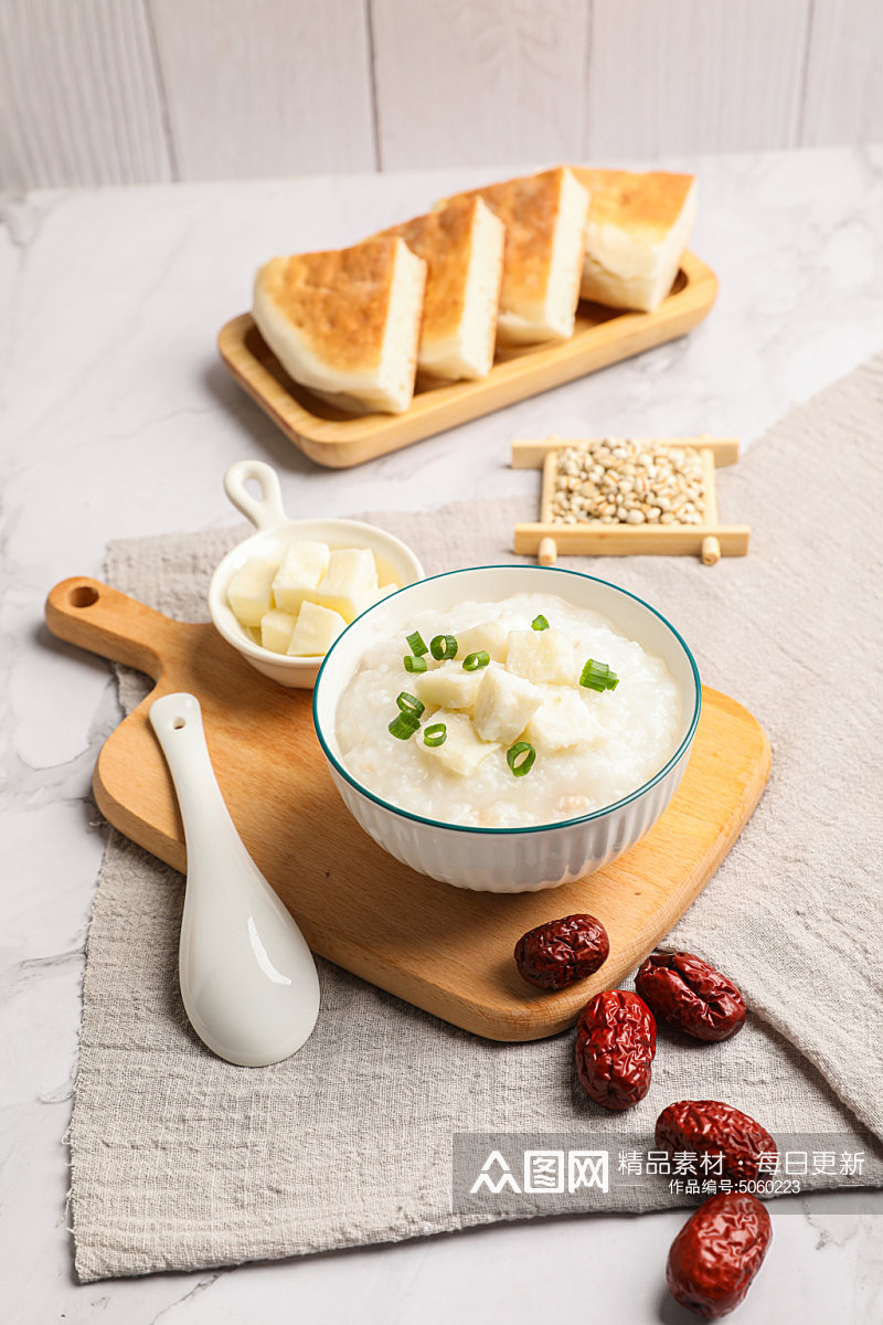 养生白粥粥类美食摄影图片素材