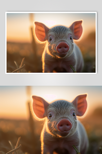AI数字艺术高清猪动物摄影图片