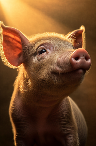 AI数字艺术高清猪家禽动物摄影图片