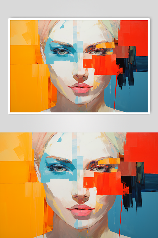 AI数字艺术美女艺术装饰画-众图网