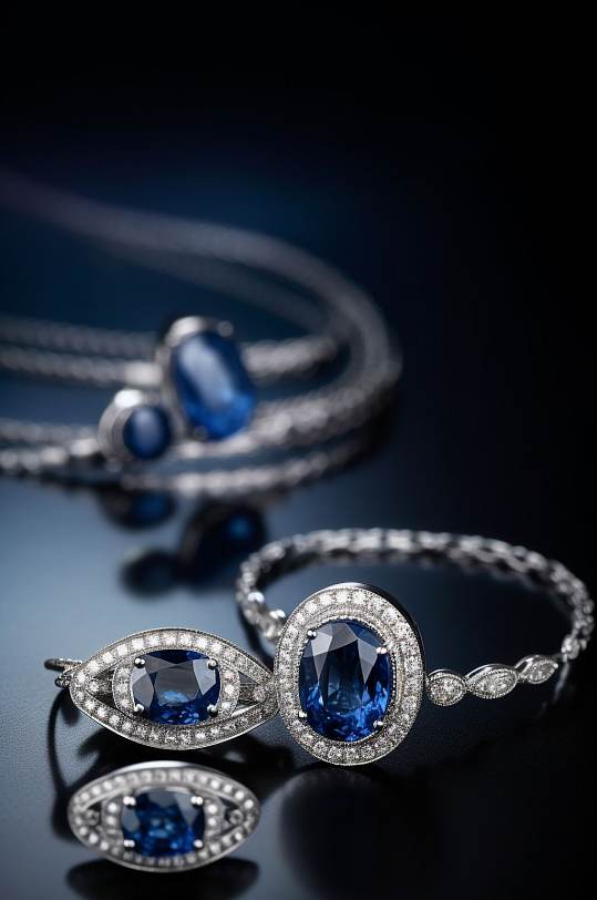 AI数字艺术简约宝石戒指珠宝首饰摄影图片-众图网