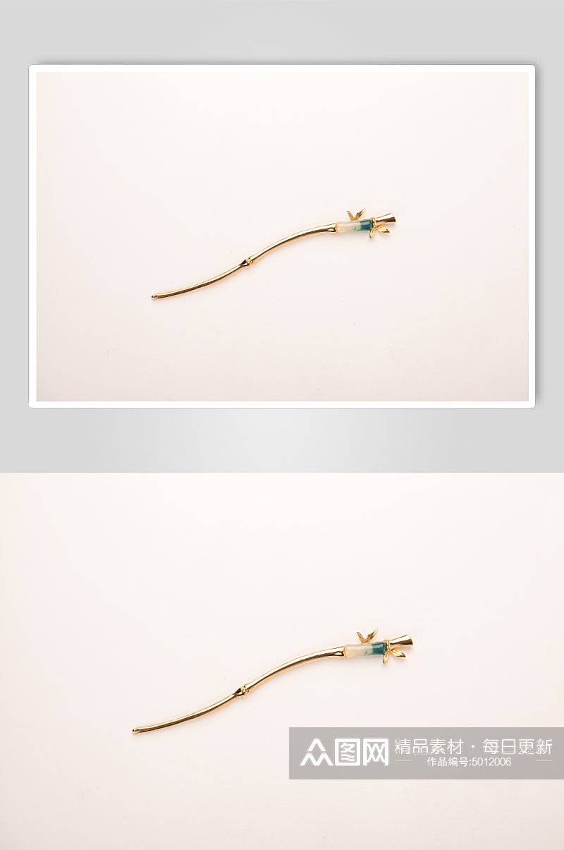 中式古风玉竹发簪珠宝摄影图片素材