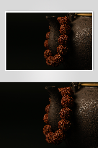 中国风金刚菩提子手链珠宝摄影图片