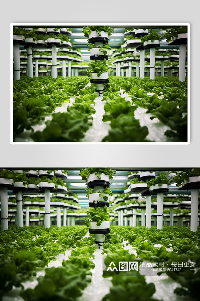 AI数字艺术科技助农水培摄影图片素材