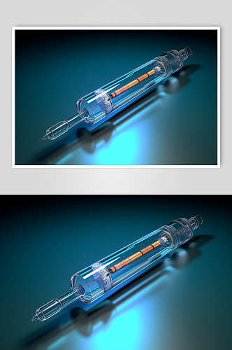 AI数字艺术高清注射器医疗仪器摄影图片