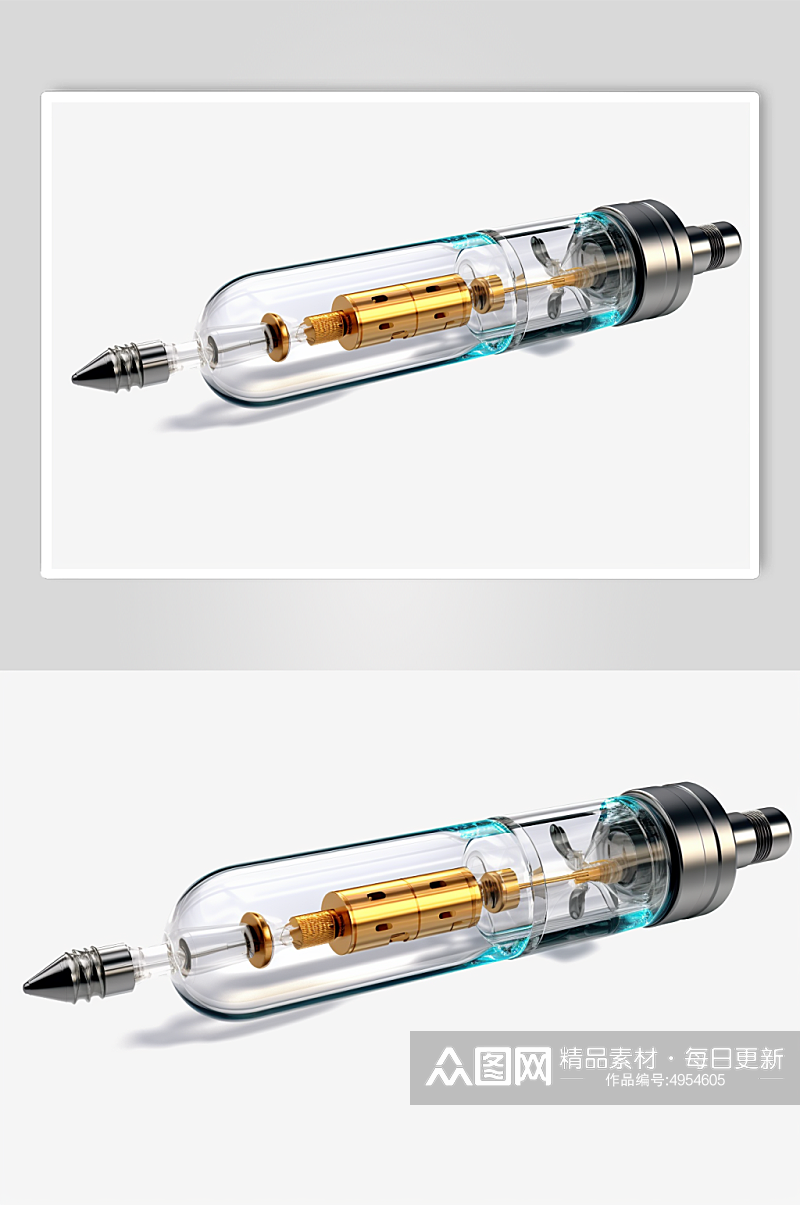 AI数字艺术高清注射器医疗仪器摄影图片素材