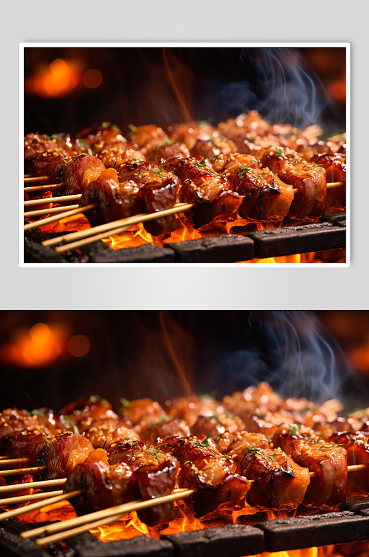 AI数字艺术烤肉淄博烧烤山东美食摄影图片-众图网