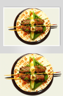 AI数字艺术淄博烧烤美食摄影图