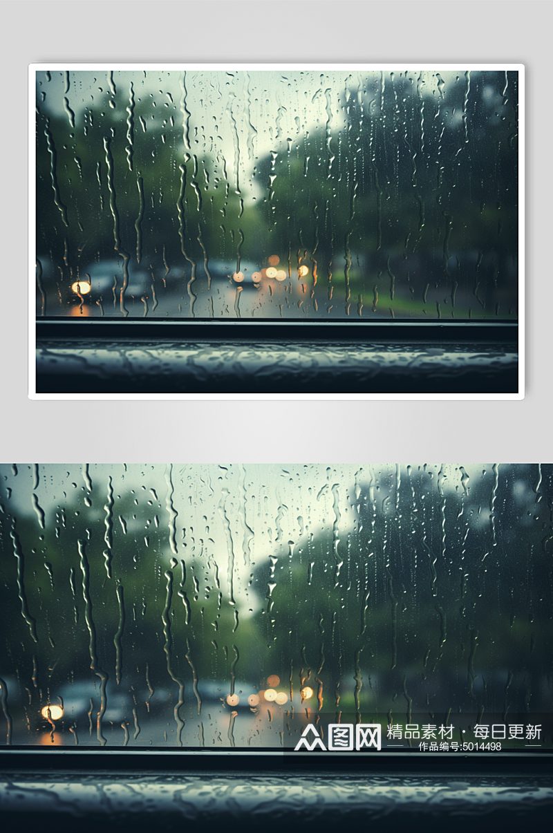 AI数字艺术暴雨自然天气摄影图素材
