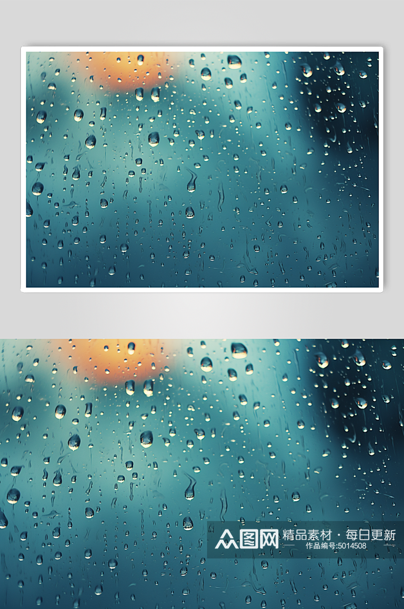 AI数字艺术暴雨落下天气摄影图素材