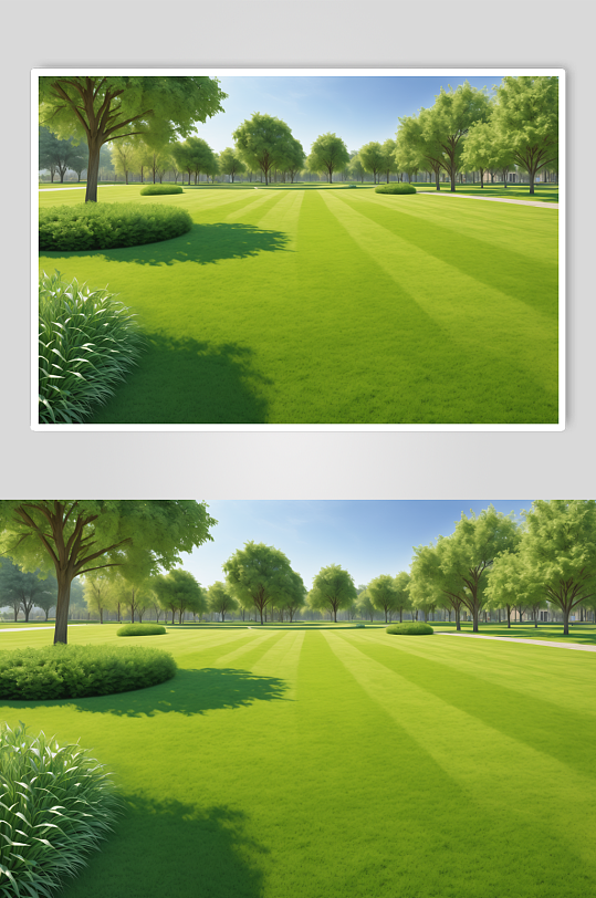 AI数字艺术自然风光草地草坪摄影图