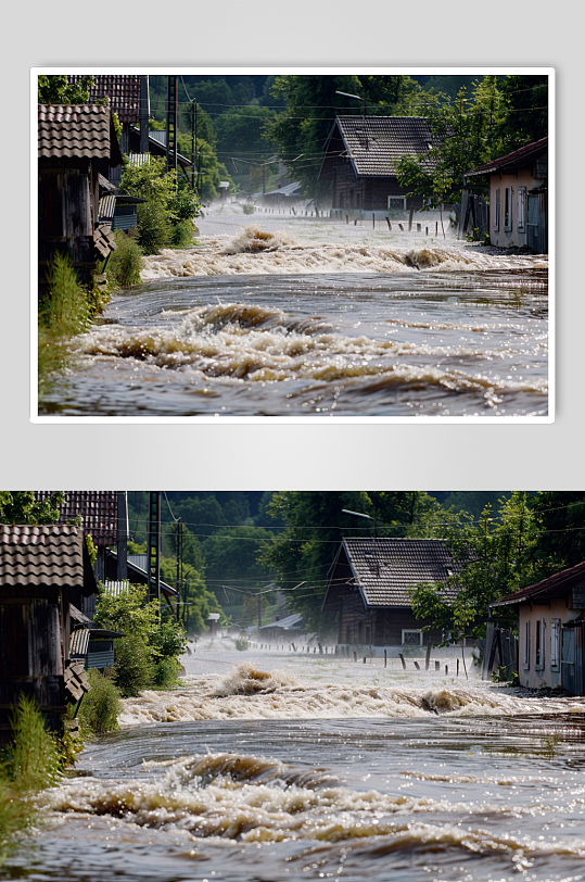 AI数字艺术洪水抗洪自然灾害防灾减灾摄影图-众图网