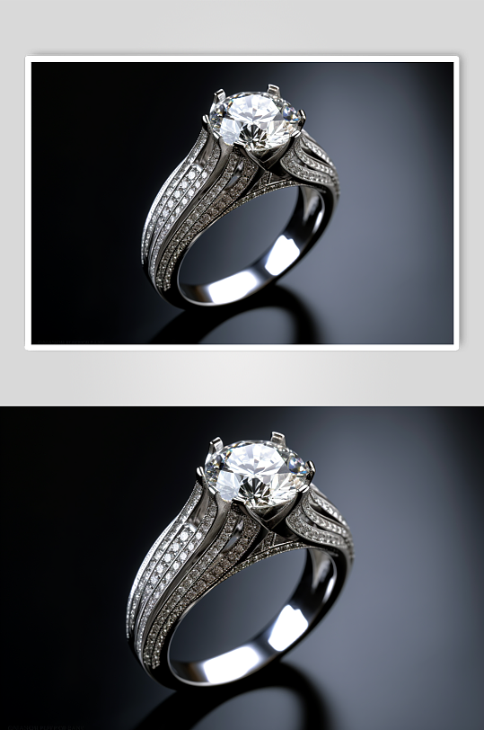 AI数字艺术珠宝钻石钻戒戒指模型