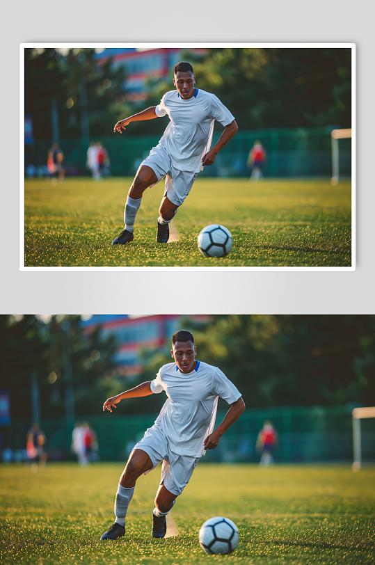 AI数字艺术足球照片人物肖像摄影图
