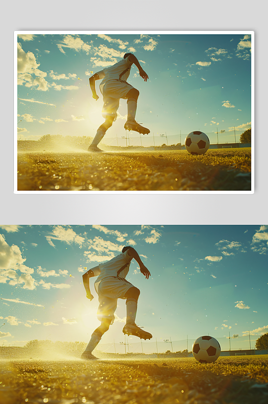 AI数字艺术足球照片人物肖像摄影图