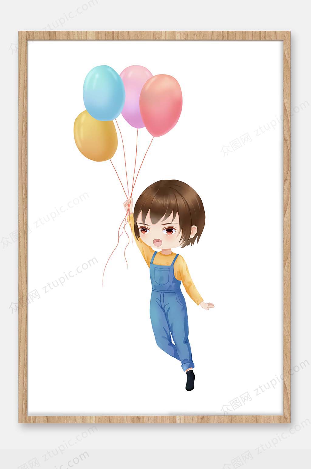 简约六一儿童节插画海报设计素材