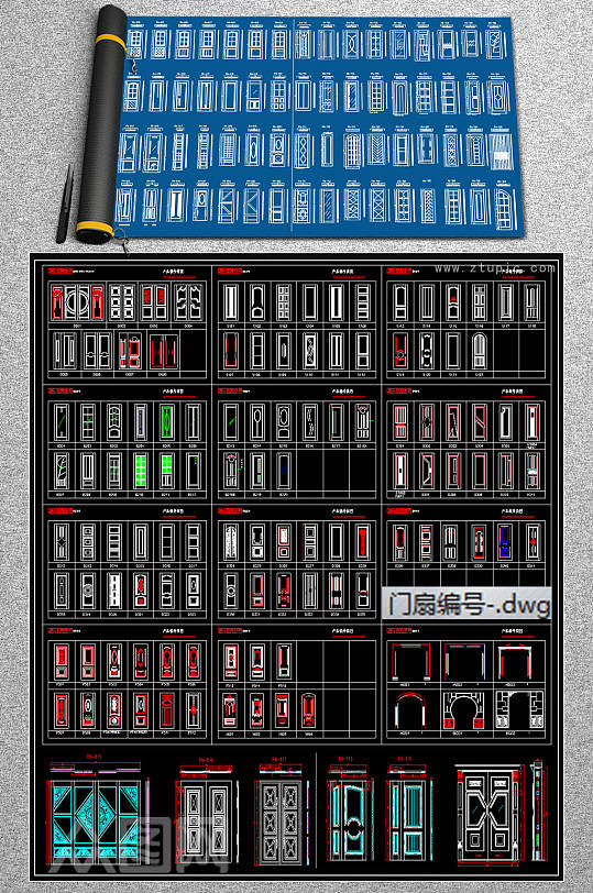 门扇款式CAD图库
