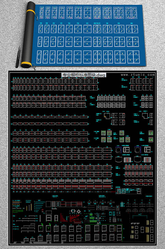 专业橱柜cad标准图块-众图网