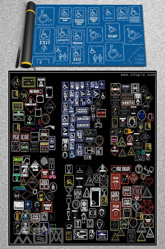 公共标识CAD素材