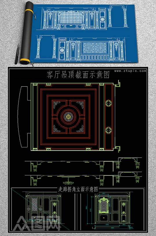 2019电视背景墙CAD图库