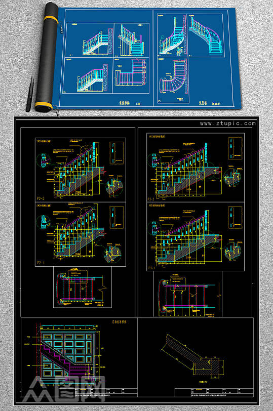 楼梯设计画法CAD