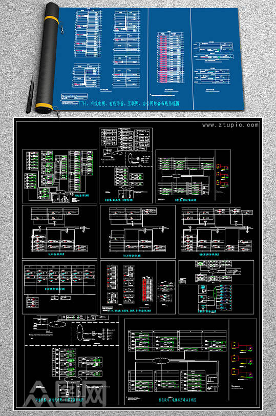 购物广场弱电CAD系统图
