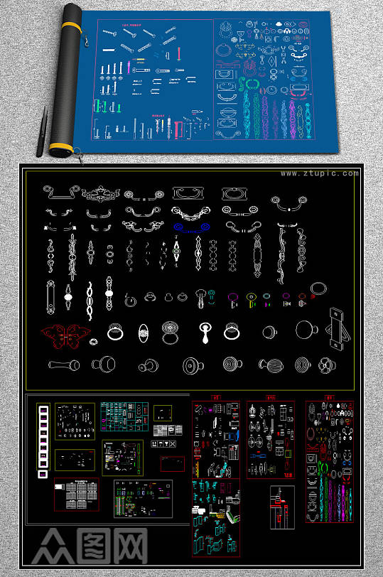 原创五金配件CAD图集