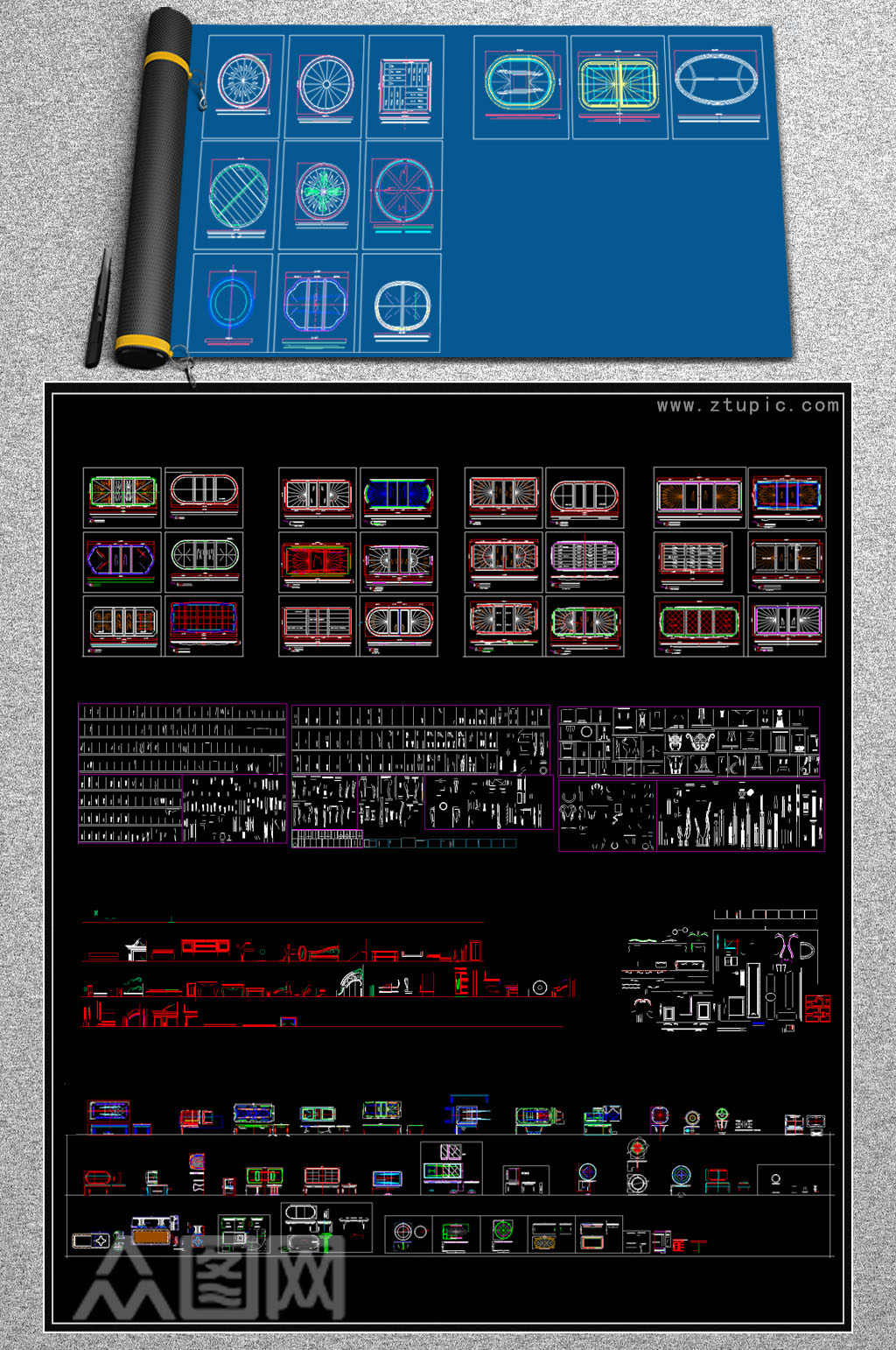 原创欧式家具之欧式餐桌设计素材