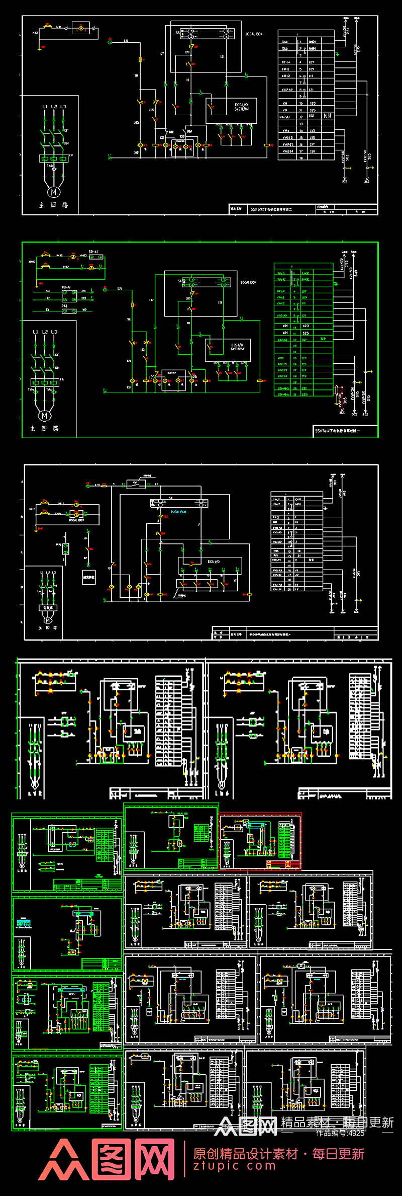 原创标准公用电机CAD原理图素材