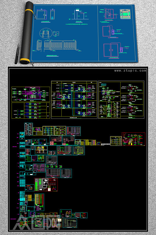弱电自动智能化系统图块合集二-众图网