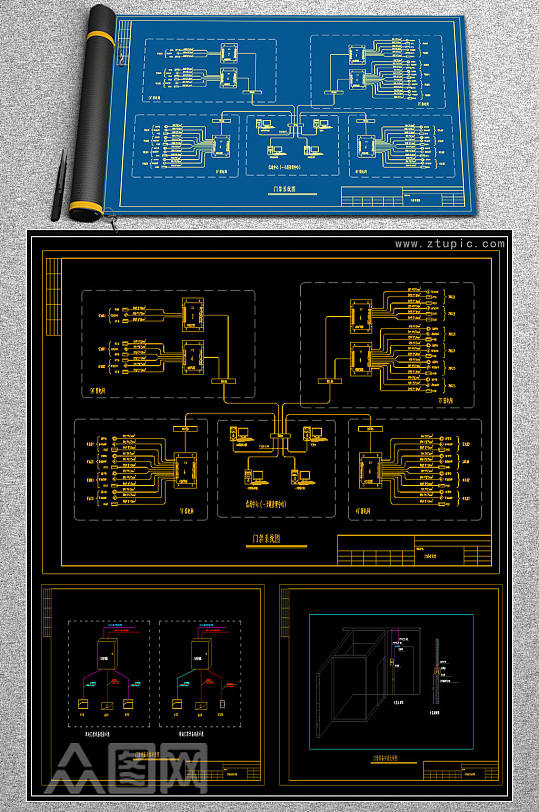门禁系统CAD素材