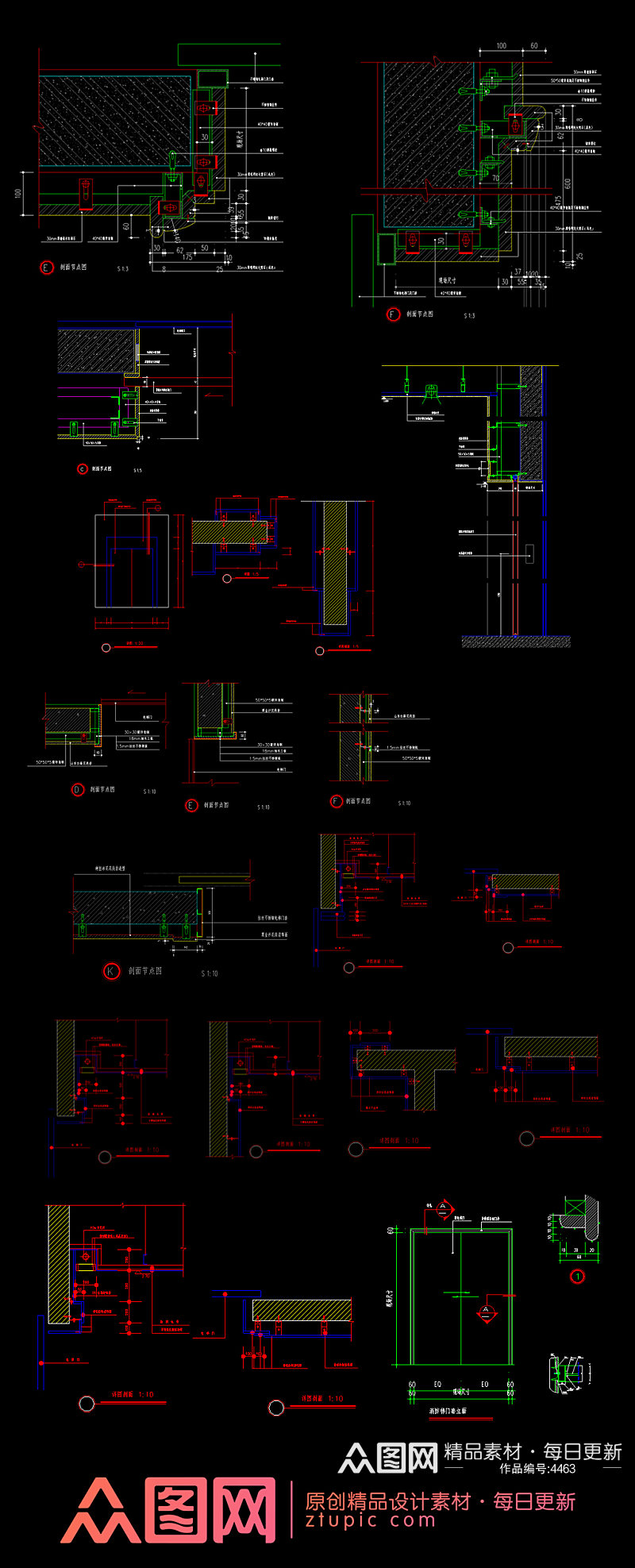 原创电梯CAD结构施工图素材