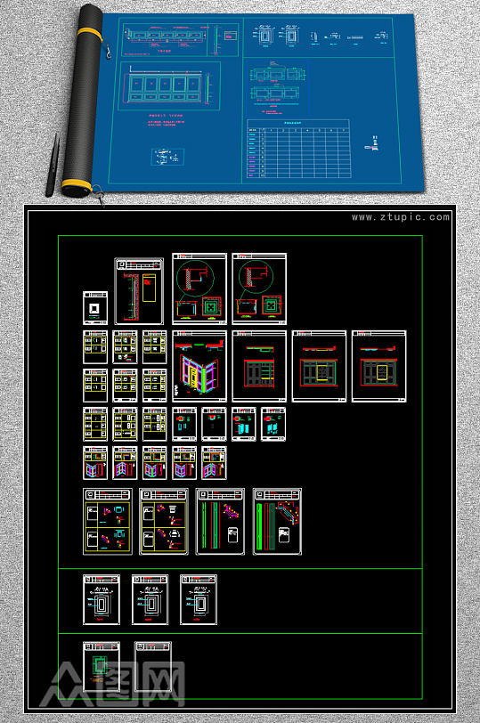 首席公馆护墙系统工艺文件CAD图库-众图网