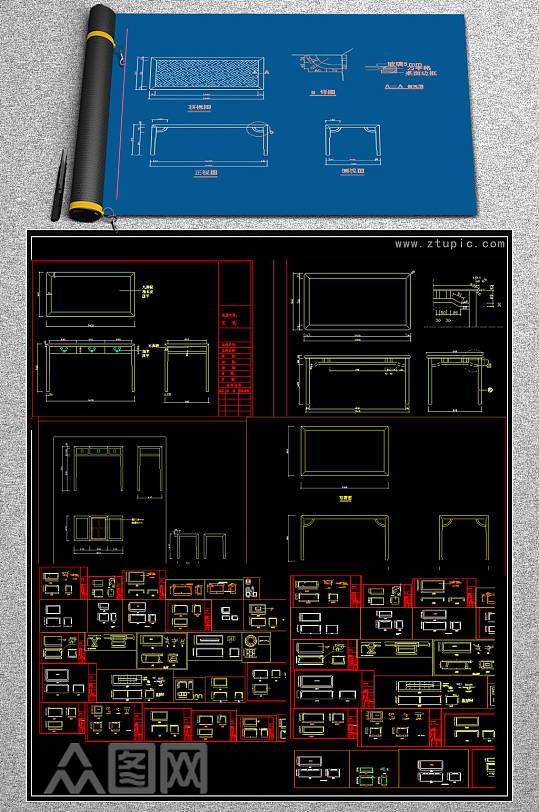 原创桌子CAD图库.rar (4.8 mb)上传成功