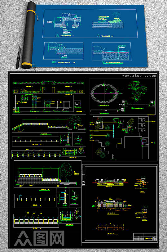 整套森林公园景观CAD图集