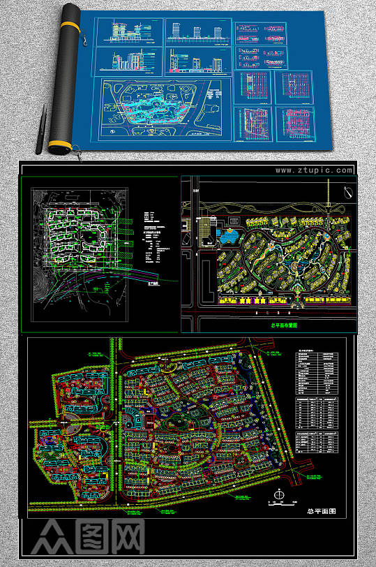 原创全套住宅区CAD规划建筑图