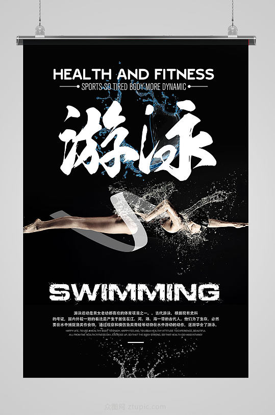 夏季夏日游泳培训海报模板设计图片