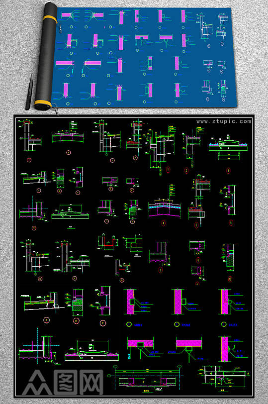 原创屋面节点CAD素材