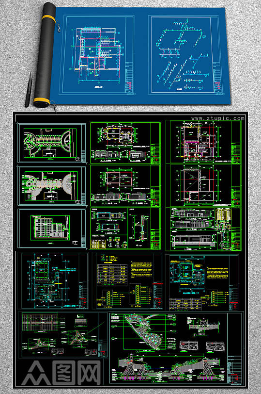 原创公园景观设计CAD图纸-众图网