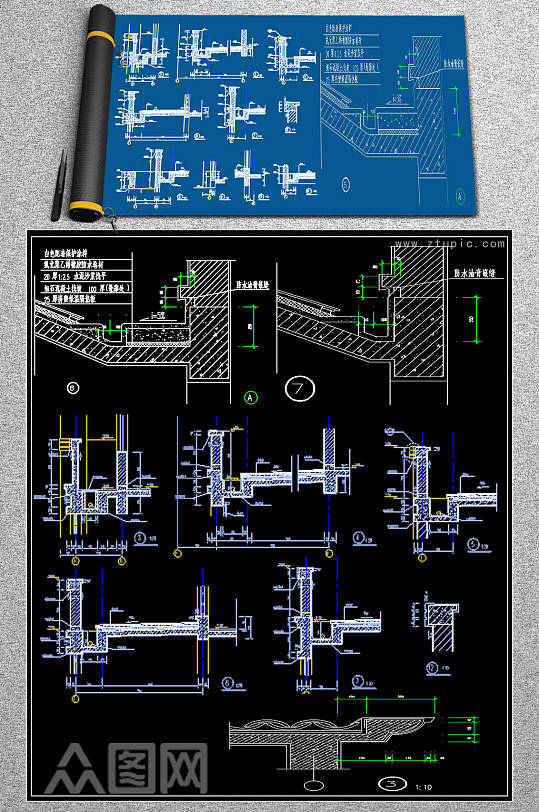 最新檐口CAD图库-众图网