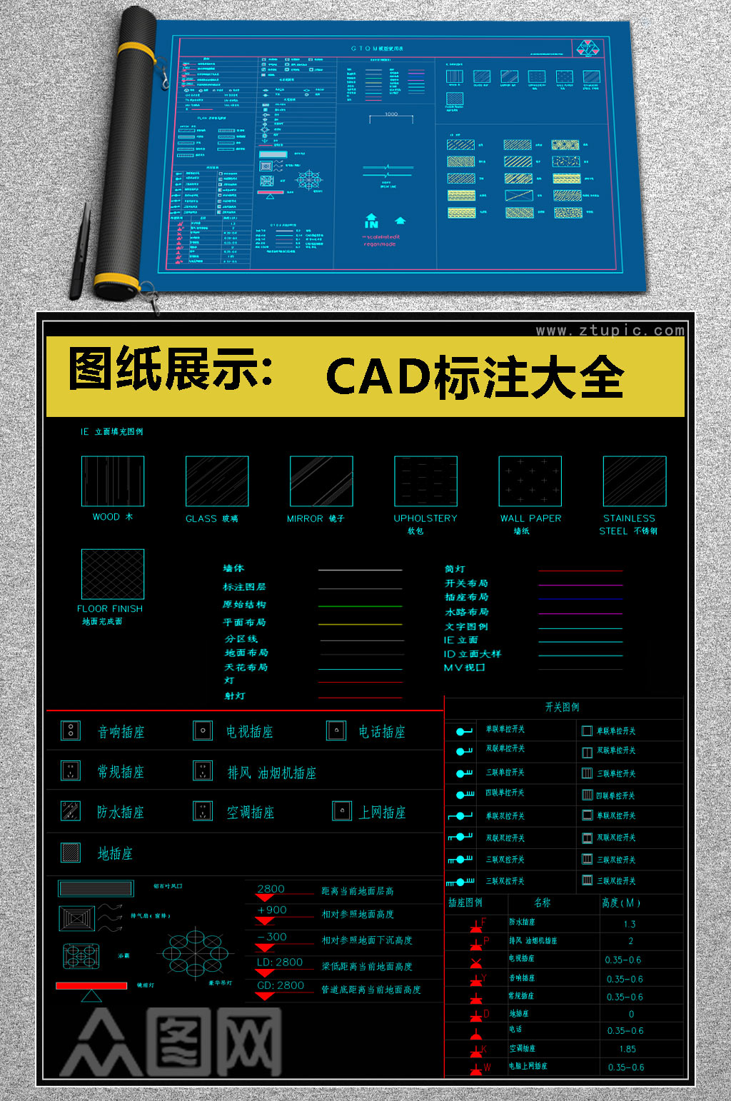 2019常用CAD标注大全CAD素材素材