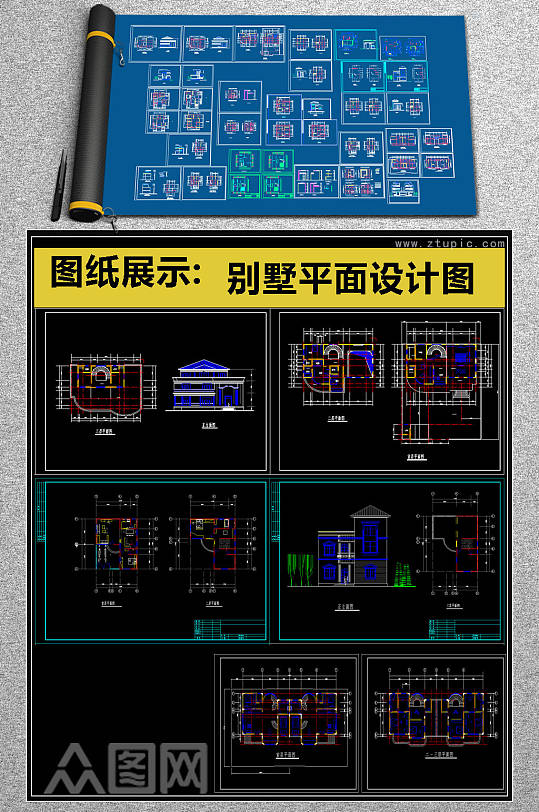 2019精选别墅CAD平面设计