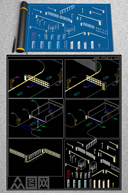 停车场管理系统CAD图例