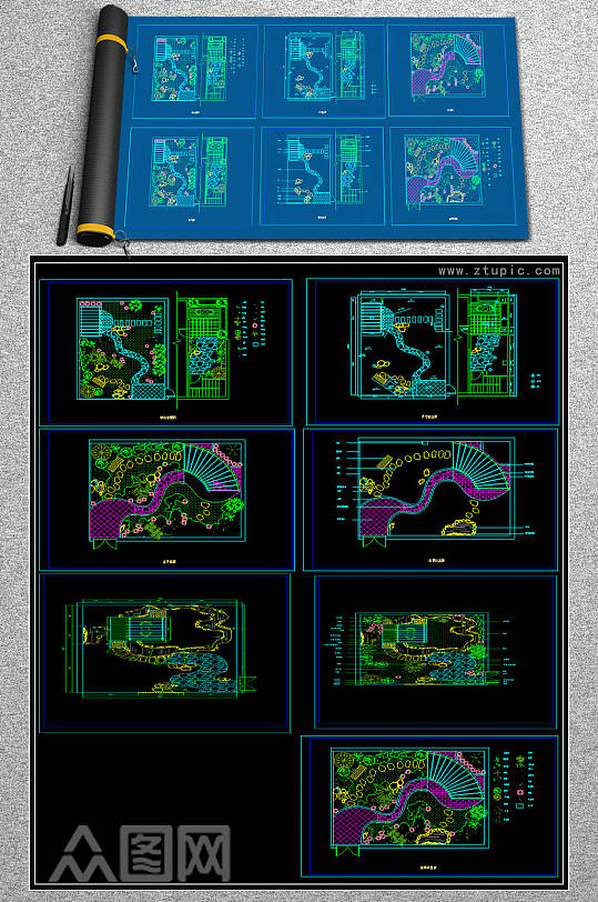 最新花园景观CAD模块