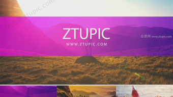 时尚渐变色切换企业宣传视频-众图网