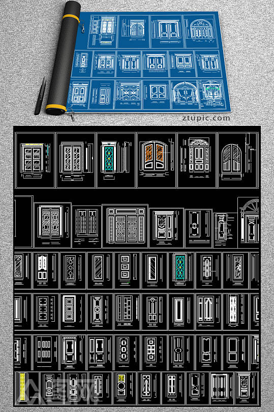 2019原创木门CAD图库-众图网