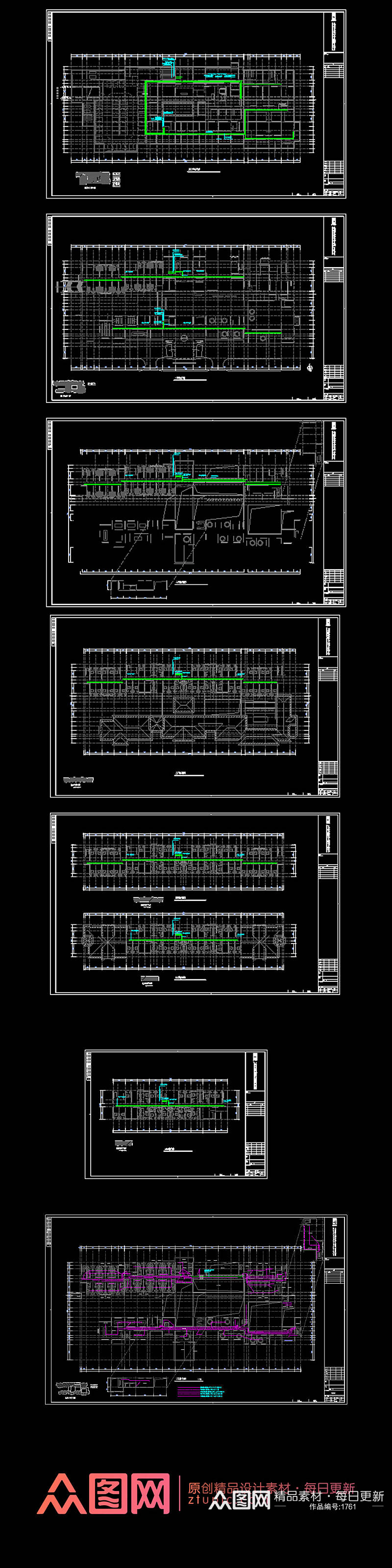 原创酒店电气CAD全套系统平面图素材